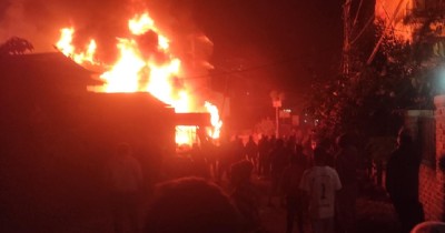  खोटाङको हलेसी बजारमा रहेको ग्यास पसलमा आगलागी 